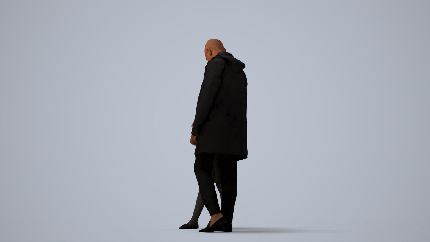 realistic 3D human girl business kids, archviz people FBX OBJ for Blender, three-quarter view render