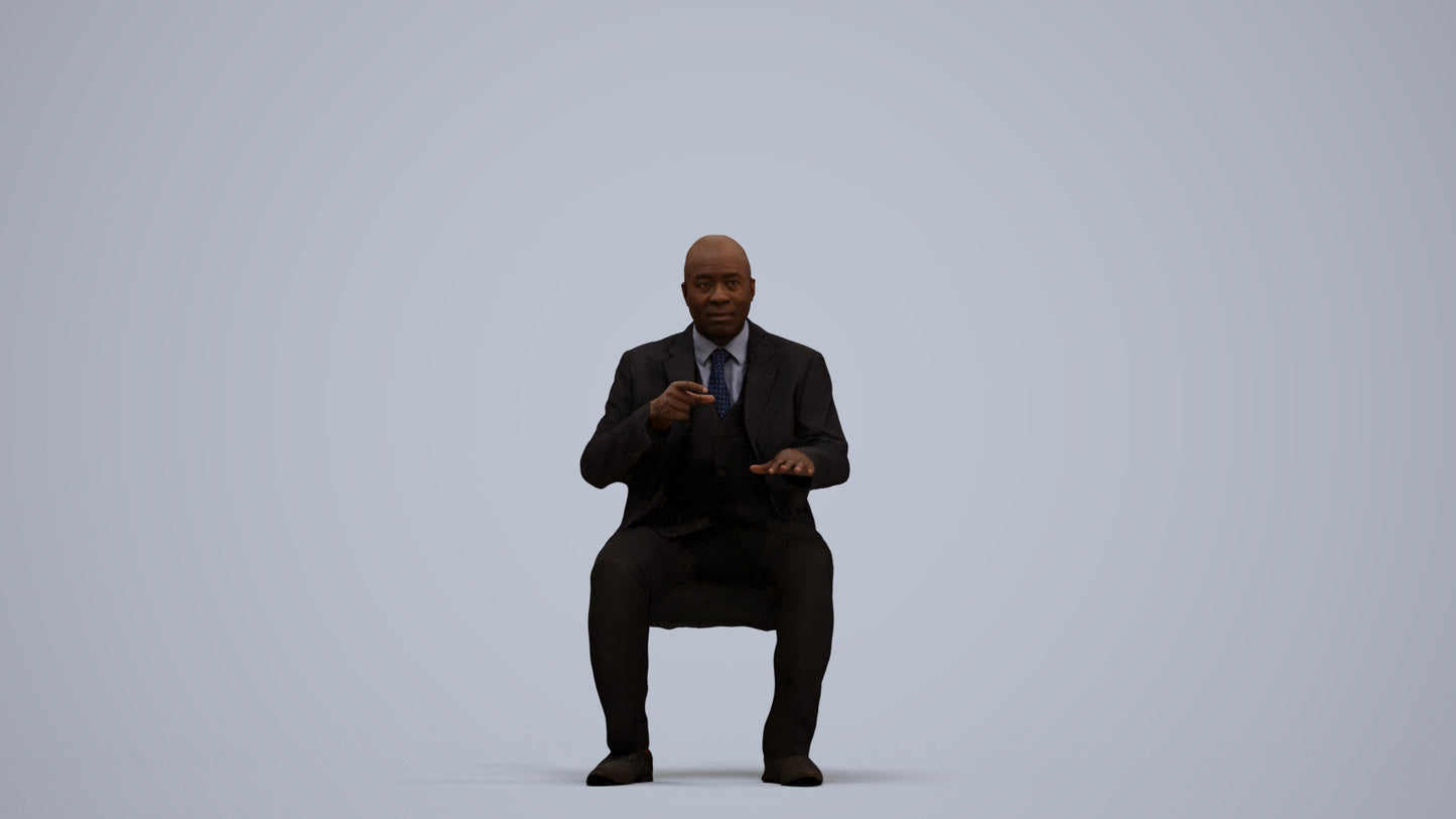 realistic 3D people man business, render-ready for V-Ray and Corona, FBX OBJ, standing pose render