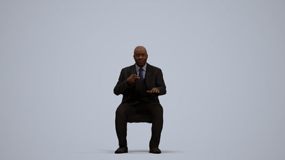 realistic 3D people man business, render-ready for V-Ray and Corona, FBX OBJ, standing pose render
