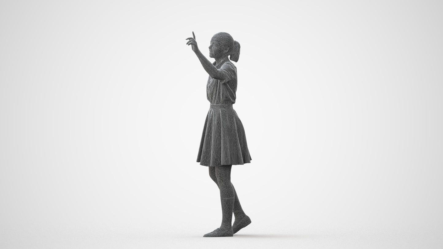 realistic 3D people girl kids, render-ready for V-Ray and Corona, FBX OBJ, square thumbnail