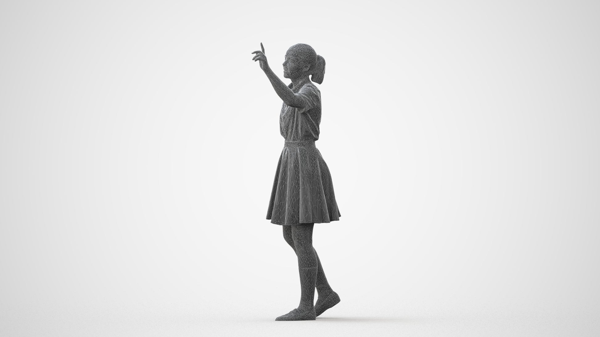 realistic 3D people girl kids, render-ready for V-Ray and Corona, FBX OBJ, square thumbnail