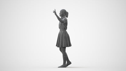 realistic 3D people girl kids, render-ready for V-Ray and Corona, FBX OBJ, square thumbnail