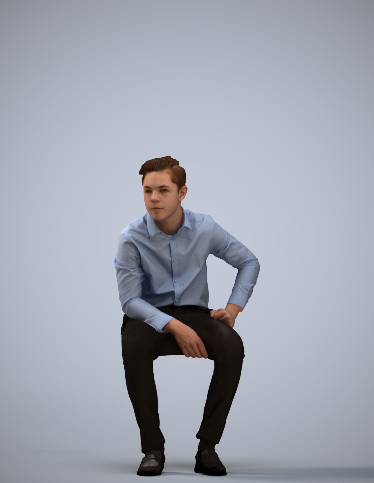 3D scanned boy kids, photorealistic archviz people for Enscape and SketchUp