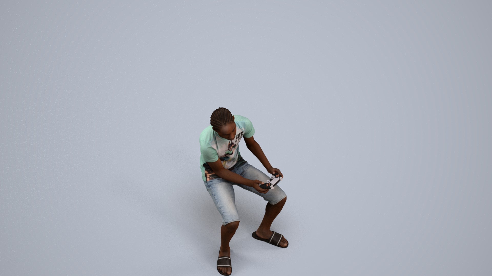 photogrammetry 3D boy casual kids, realistic human model archviz FBX, back view render