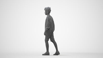 realistic 3D human boy casual kids, archviz people FBX OBJ for Blender, square thumbnail