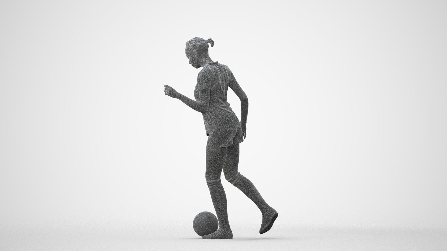 realistic 3D woman sport, scanned archviz people for Blender and 3ds Max, square thumbnail