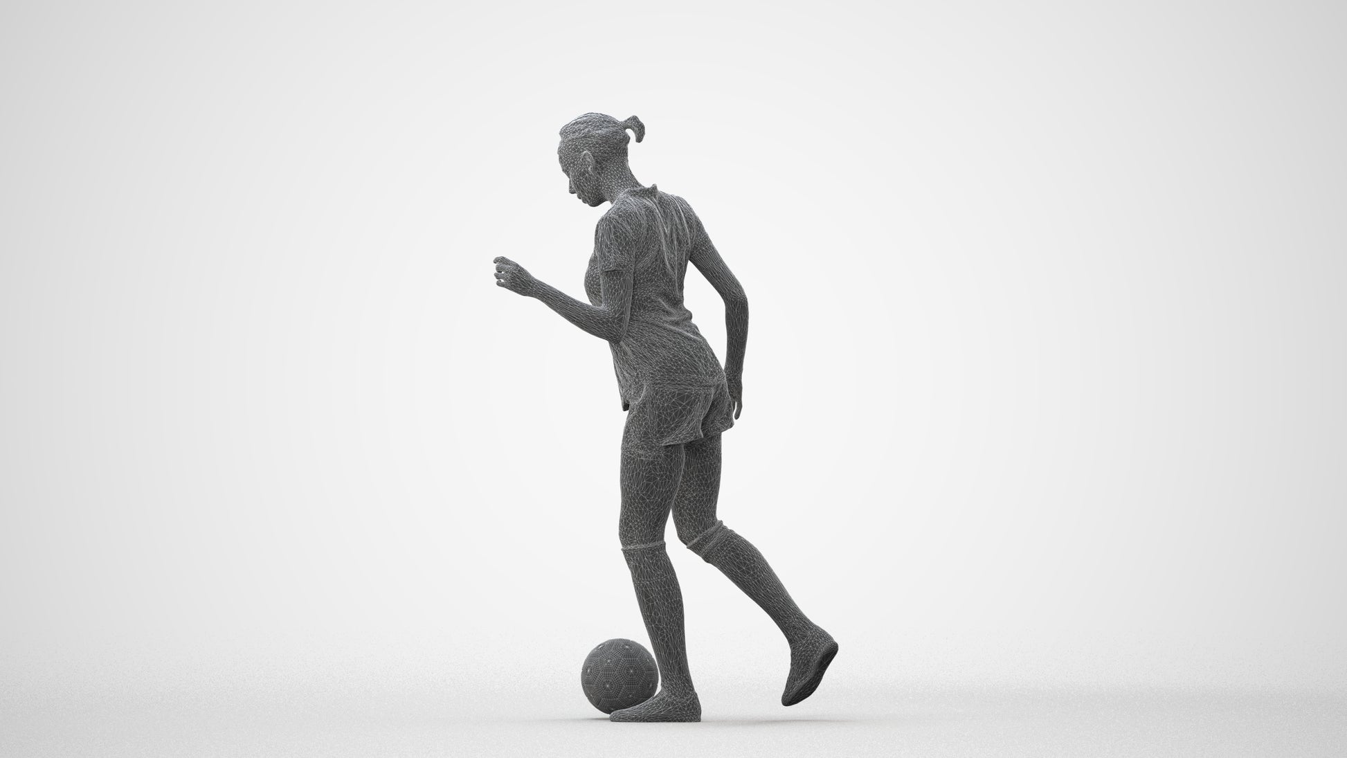 realistic 3D woman sport, scanned archviz people for Blender and 3ds Max, square thumbnail