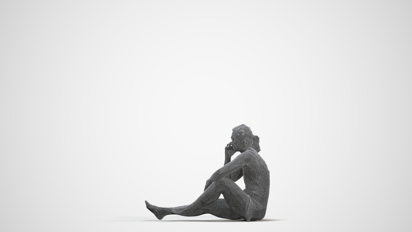 realistic 3D people woman sport pool, render-ready for V-Ray and Corona, FBX OBJ, three-quarter front view render