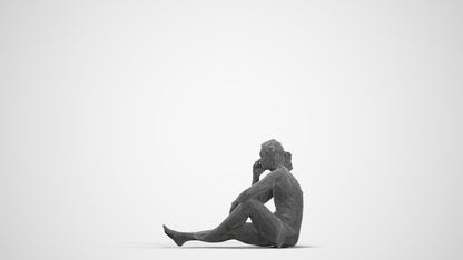 realistic 3D people woman sport pool, render-ready for V-Ray and Corona, FBX OBJ, three-quarter front view render