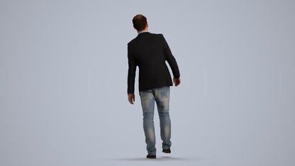 realistic 3D people man business, render-ready for V-Ray and Corona, FBX OBJ, front view render