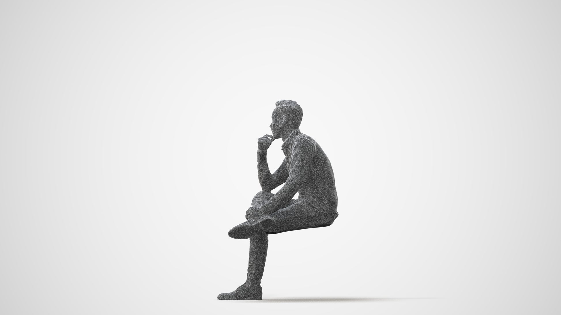 realistic 3D man business, scanned archviz people for Blender and 3ds Max, square thumbnail