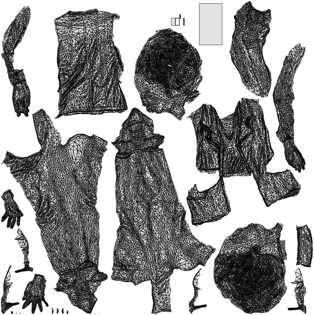 3D people model woman business standing, scanned human for 3ds Max rendering, wireframe top-down view