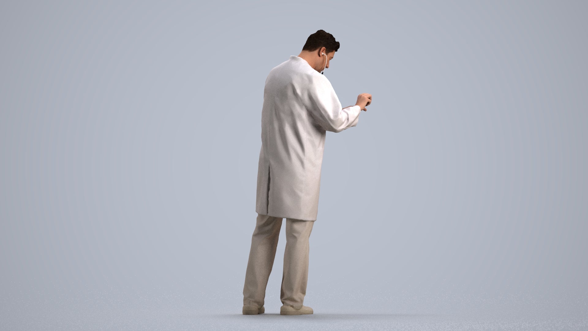 realistic 3D people man medical, render-ready for V-Ray and Corona, FBX OBJ, front view render