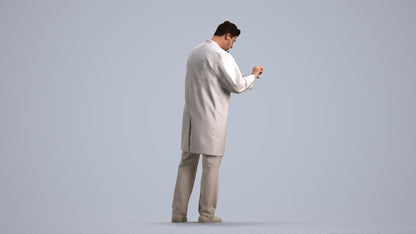 realistic 3D people man medical, render-ready for V-Ray and Corona, FBX OBJ, front view render
