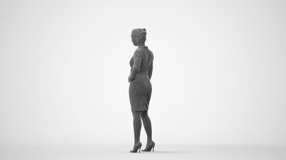 3D scanned woman business, photorealistic archviz people for Enscape and SketchUp, square thumbnail