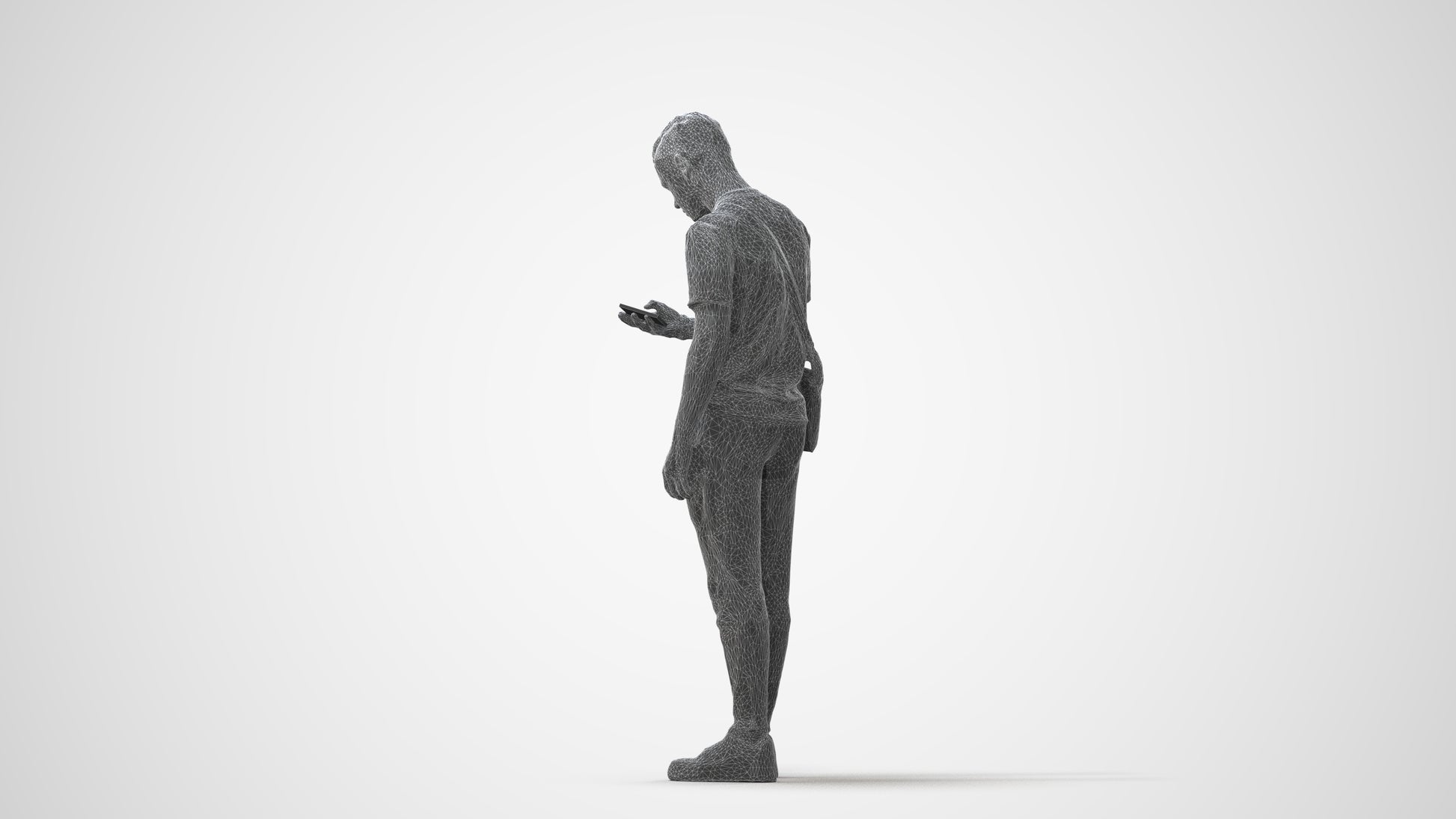 realistic 3D boy casual kids, scanned archviz people for Blender and 3ds Max, square thumbnail
