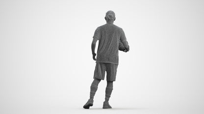 photogrammetry 3D man sport, realistic human model archviz FBX, wireframe front view
