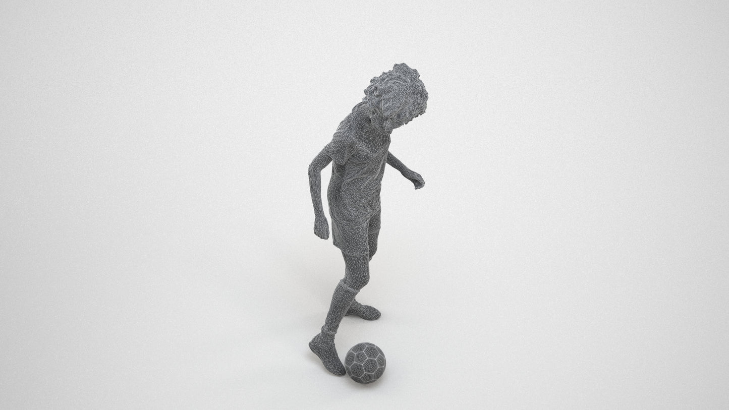 realistic 3D woman sport, scanned archviz people for Blender and 3ds Max, wireframe three-quarter view