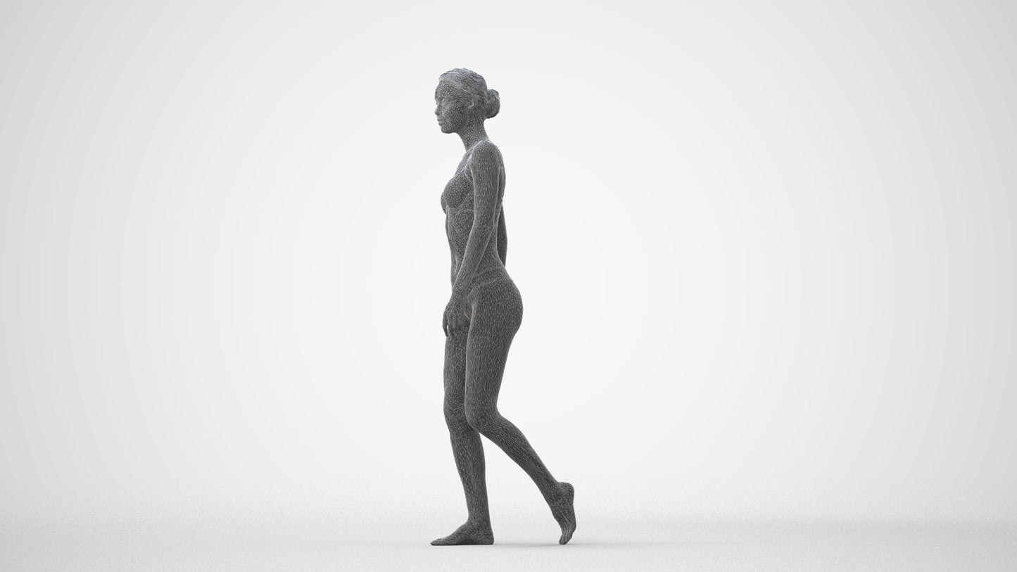 3D scanned woman mix, photorealistic archviz people for Enscape and SketchUp, square thumbnail