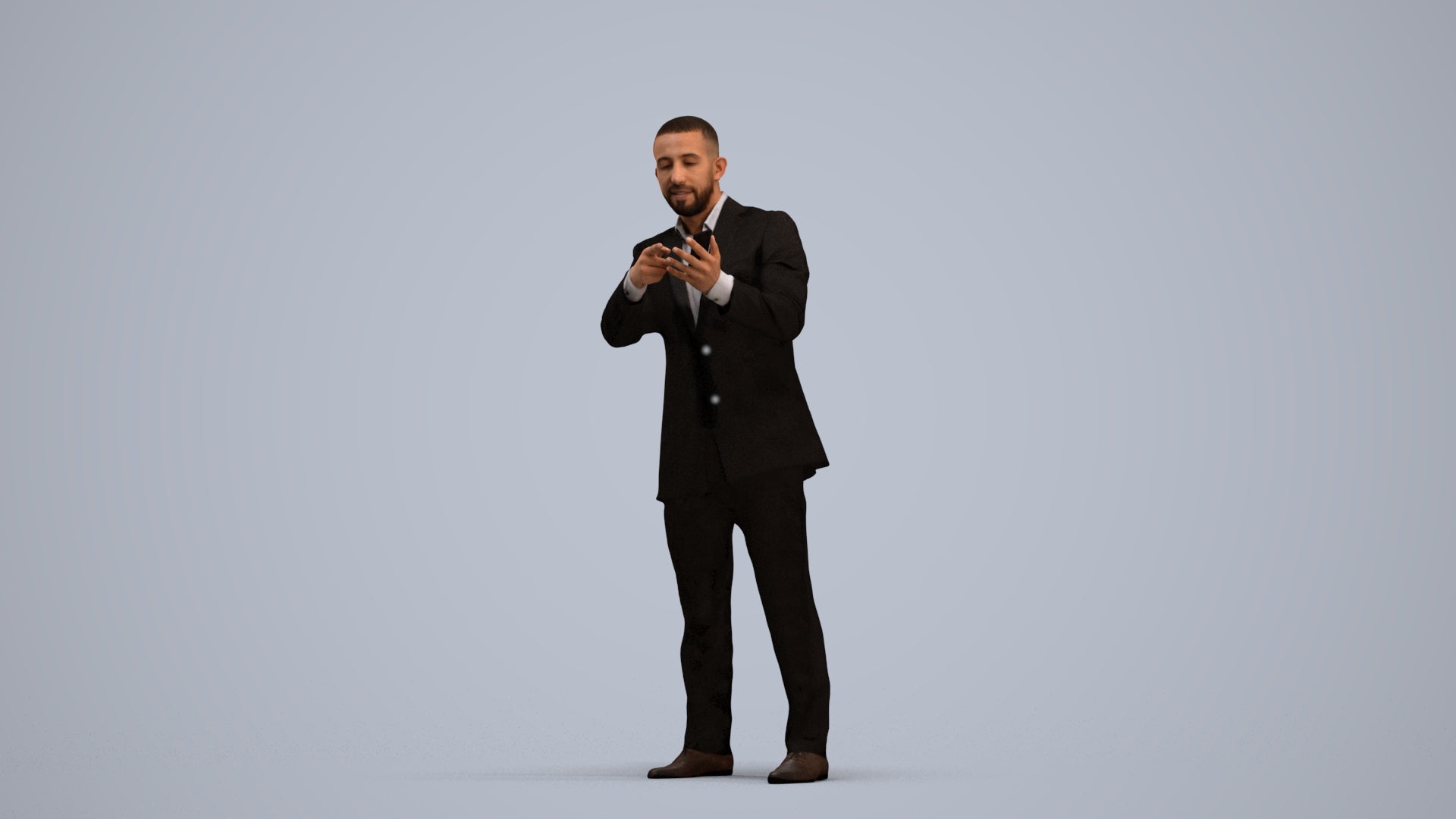 photogrammetry 3D man business, realistic human model archviz FBX, standing pose render