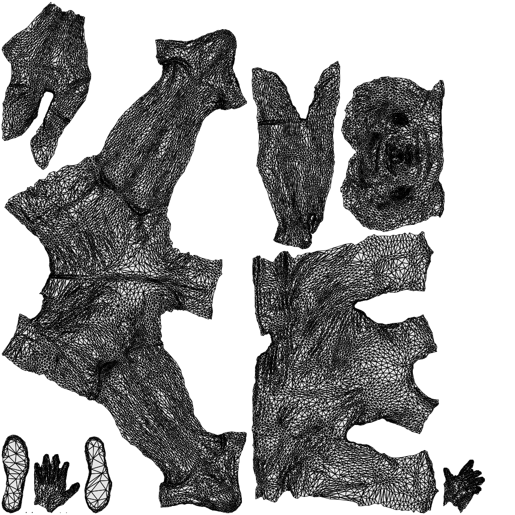 realistic 3D man casual standing, scanned archviz people for Blender and 3ds Max, wireframe top-down view