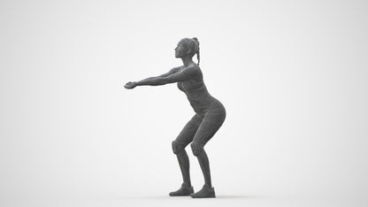 realistic 3D people woman sport, render-ready for V-Ray and Corona, FBX OBJ, square thumbnail