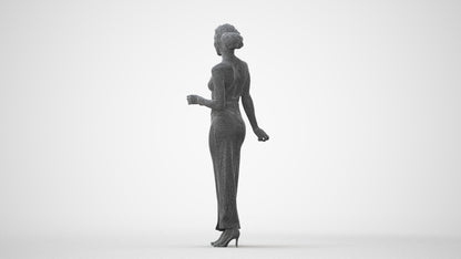 realistic 3D human woman formal formalaffairs, archviz people FBX OBJ for Blender, square thumbnail