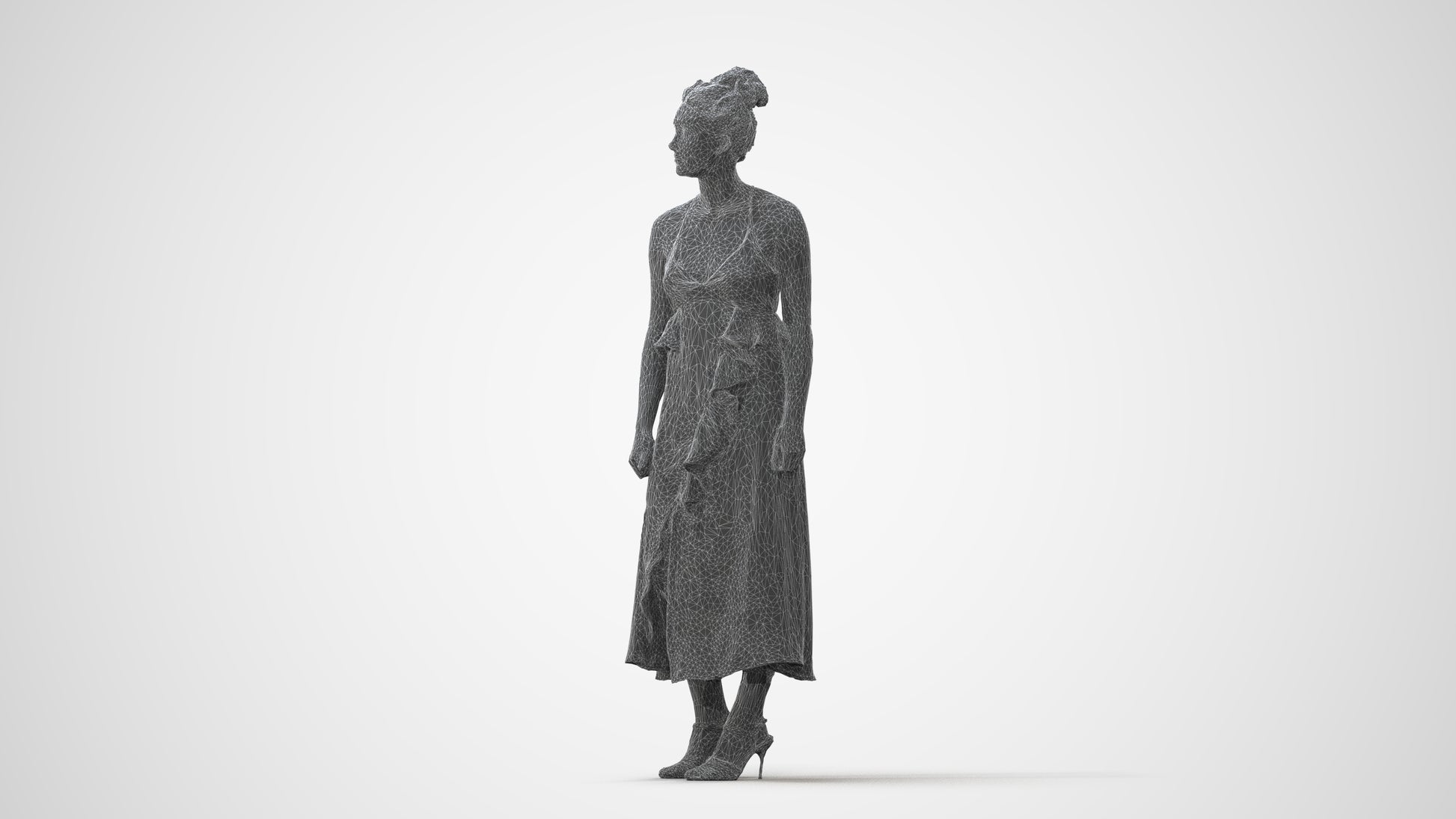 scanned 3D woman formal formalaffairs, photogrammetry people for Enscape and V-Ray, square thumbnail