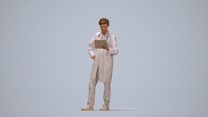 photogrammetry 3D man standing, realistic human model archviz FBX, top-down view render