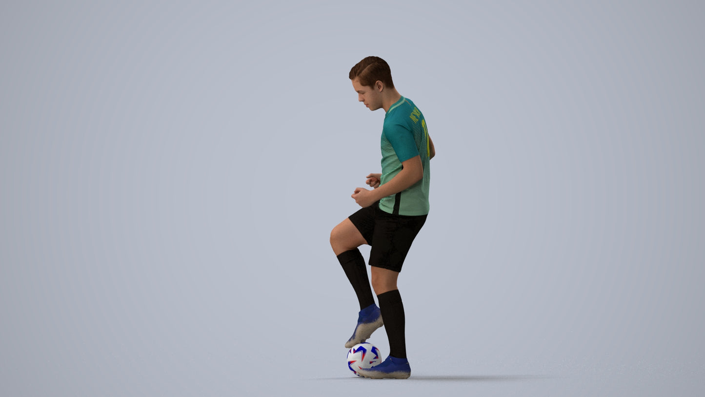 scanned 3D man sport, photogrammetry people for Enscape and V-Ray, three-quarter view render