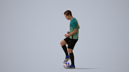 scanned 3D man sport, photogrammetry people for Enscape and V-Ray, three-quarter view render