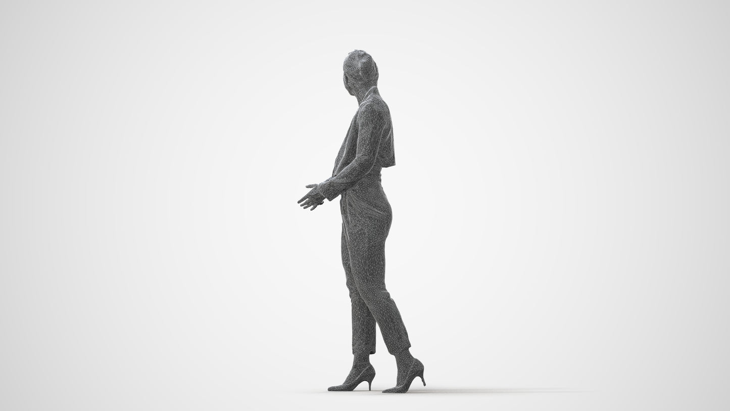 3D people model woman business, scanned human for 3ds Max rendering, square thumbnail