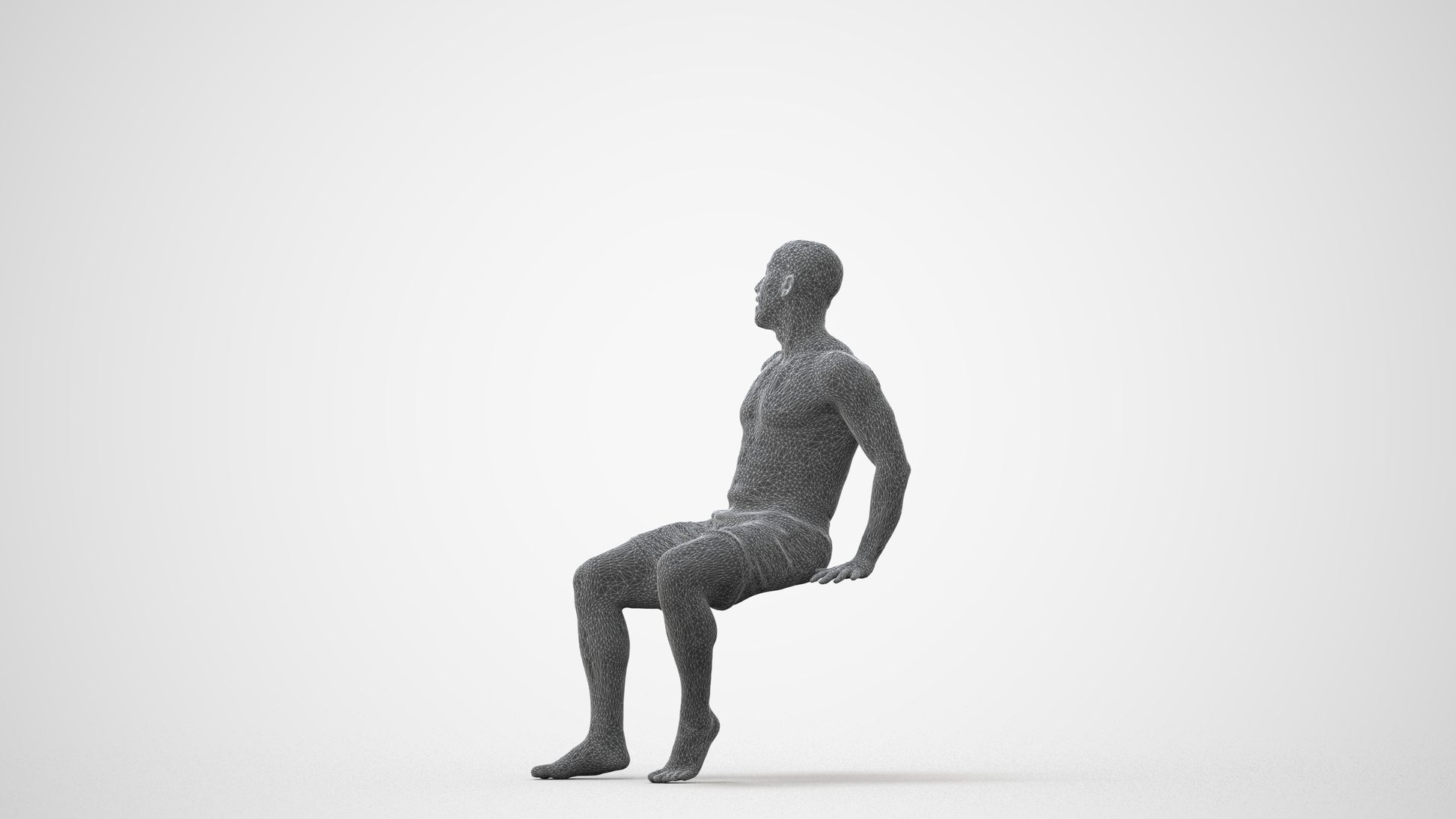 3D people model man pool, scanned human for 3ds Max rendering, square thumbnail