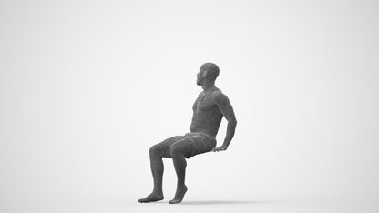 3D people model man pool, scanned human for 3ds Max rendering, square thumbnail