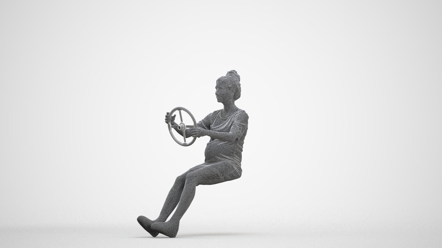 3D scanned boy driving casual, photorealistic archviz people for Enscape and SketchUp, three-quarter front view render