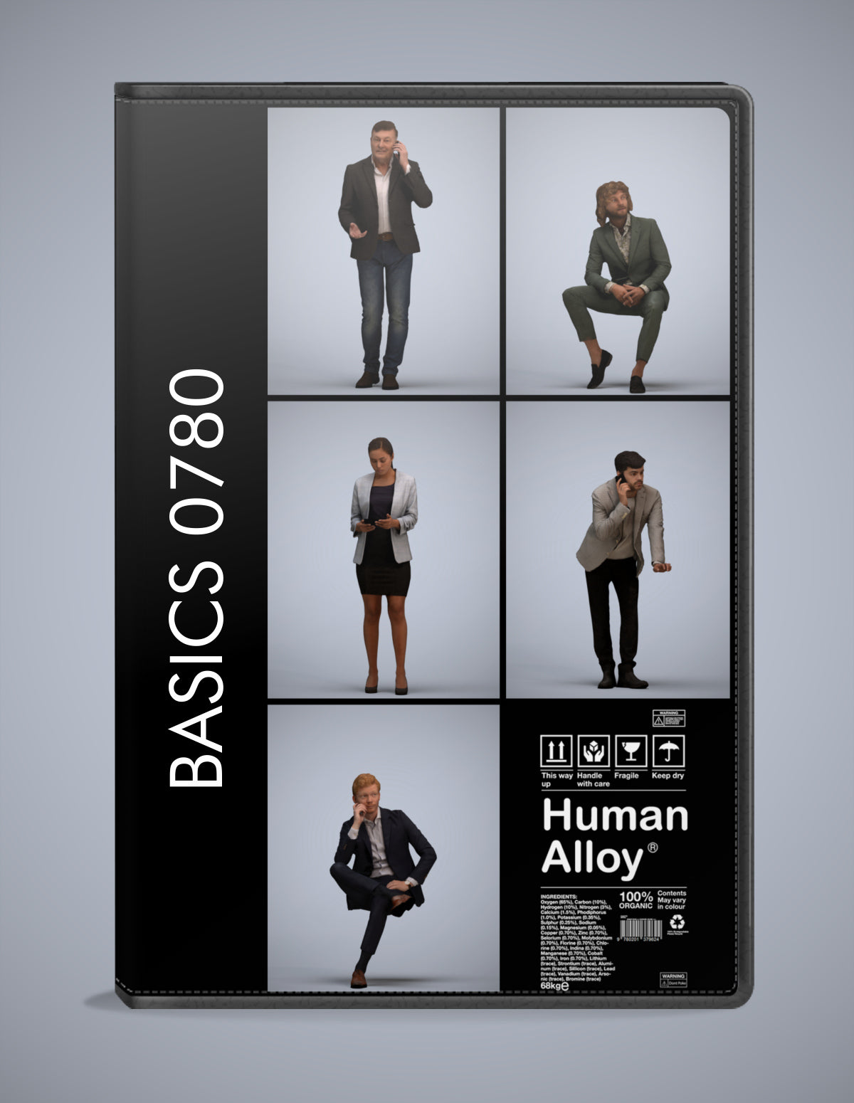 realistic 3D humans business pack, 5 archviz people FBX OBJ for Blender