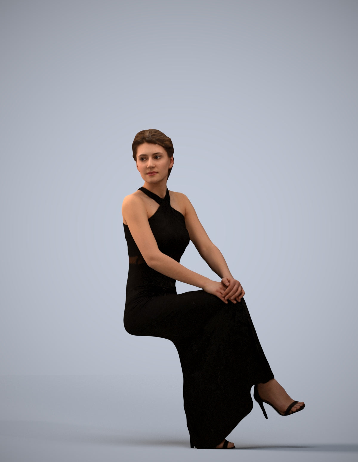 realistic 3D woman formal formalaffairs, scanned archviz people for Blender and 3ds Max