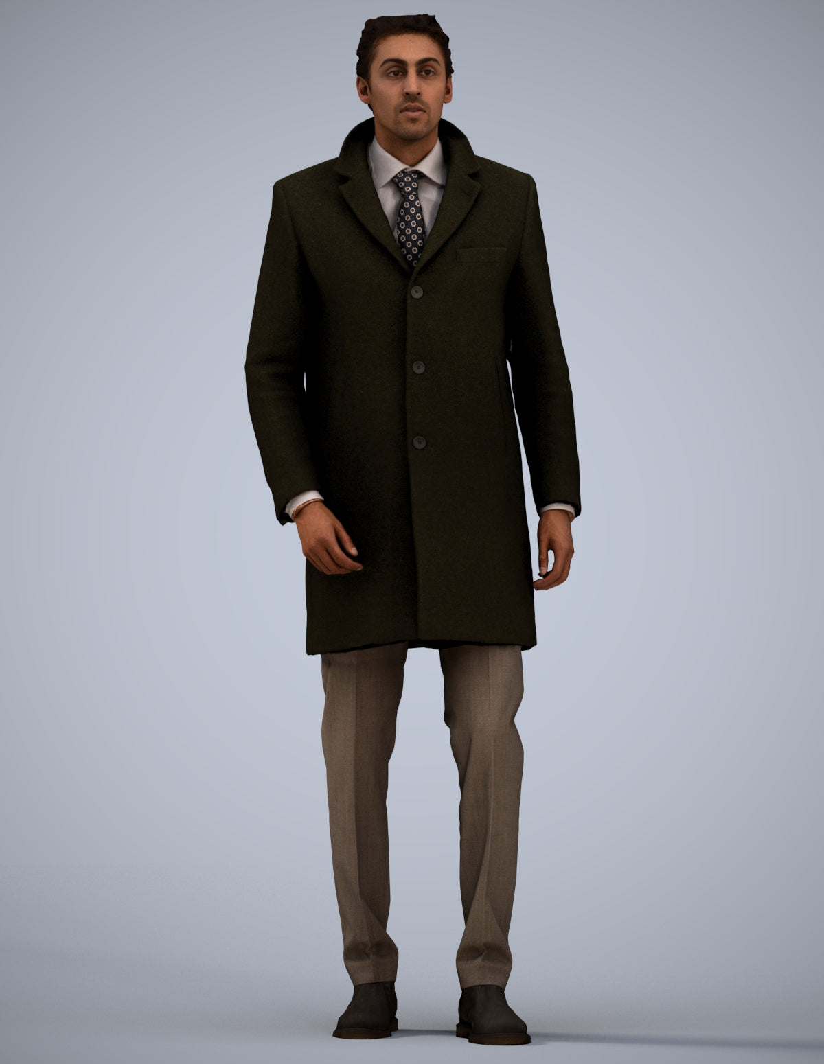 3D scanned man business, photorealistic archviz people for Enscape and SketchUp