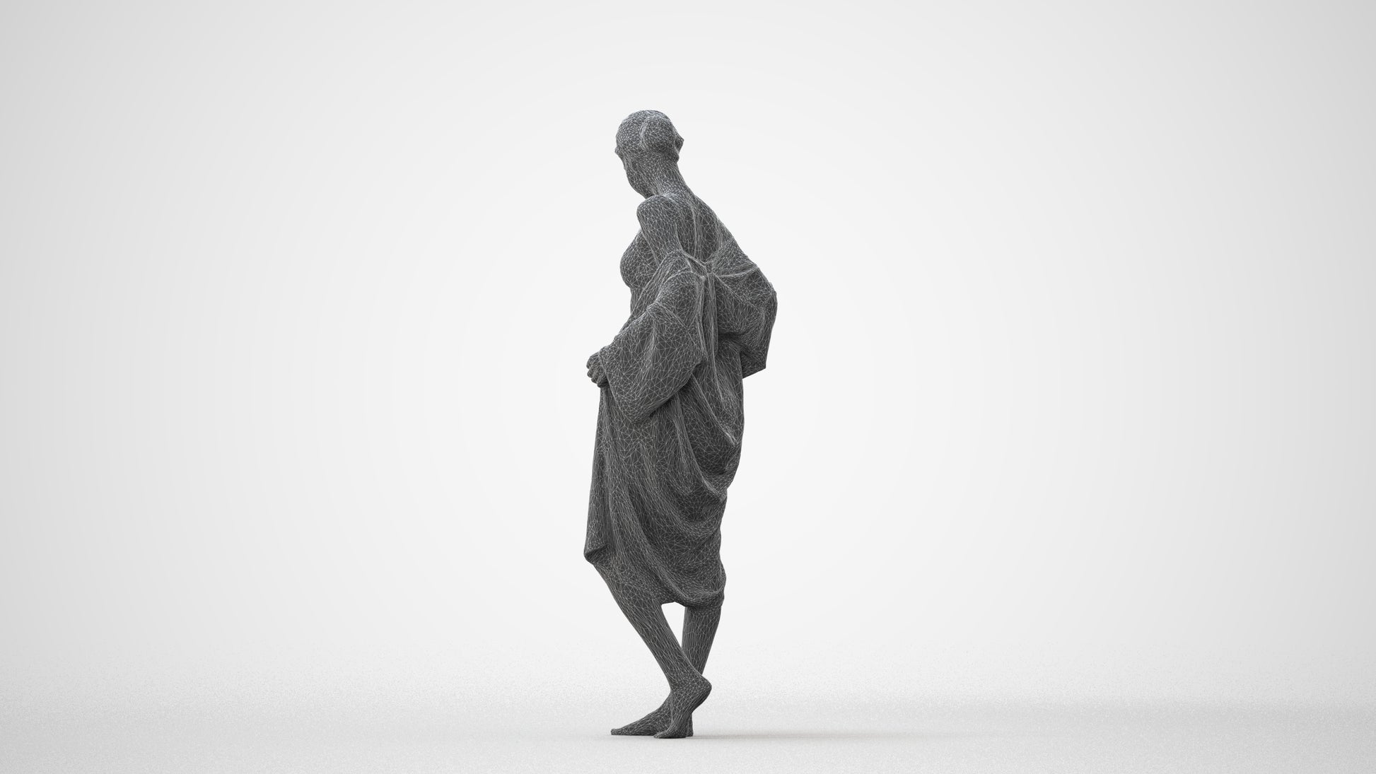 photogrammetry 3D woman bathroom, realistic human model archviz FBX, square thumbnail