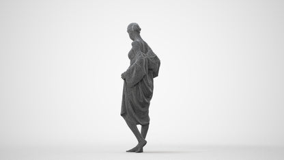 photogrammetry 3D woman bathroom, realistic human model archviz FBX, square thumbnail