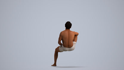 realistic 3D people man pool, render-ready for V-Ray and Corona, FBX OBJ, front view render