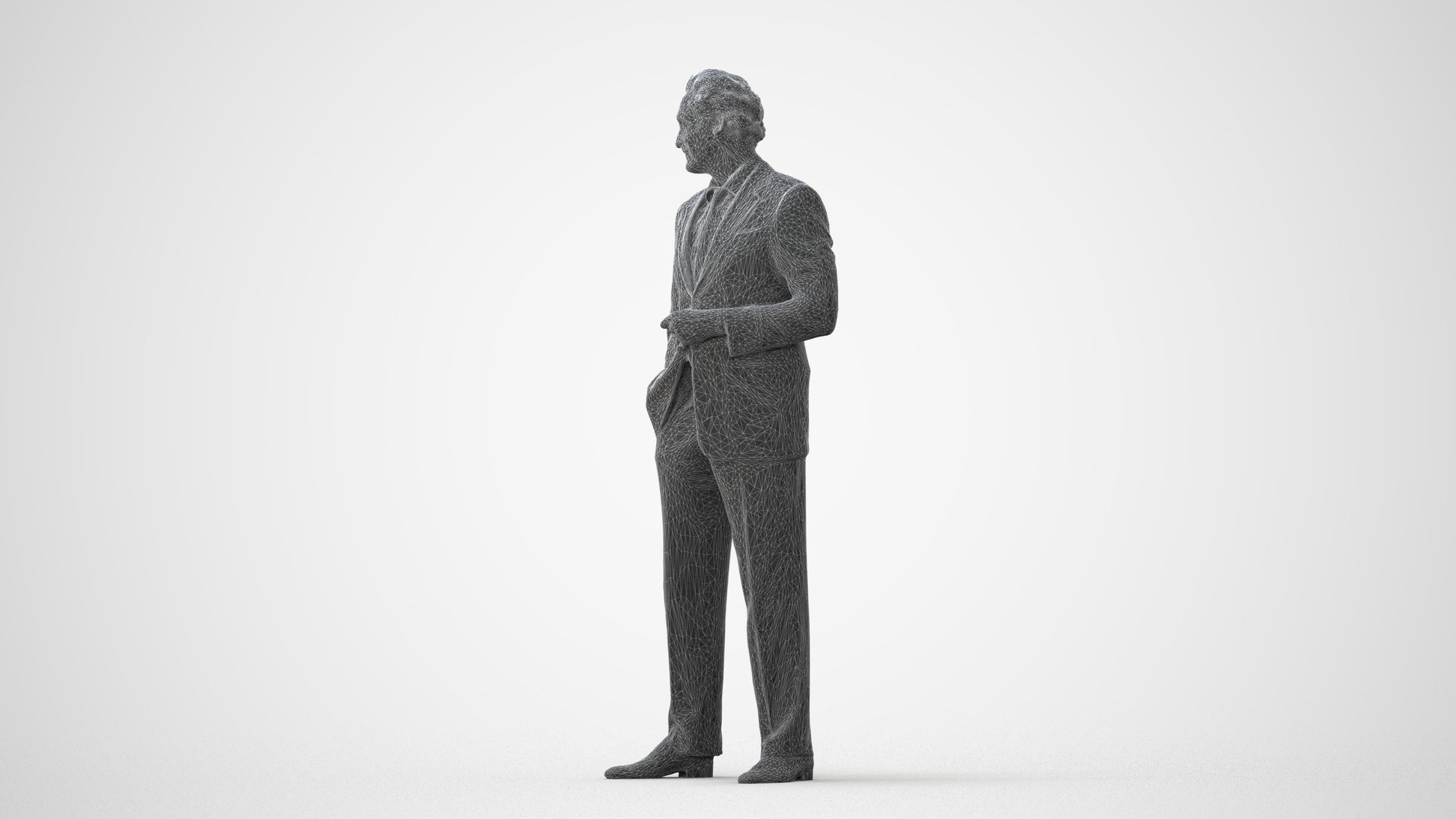 3D scanned man business, photorealistic archviz people for Enscape and SketchUp, square thumbnail
