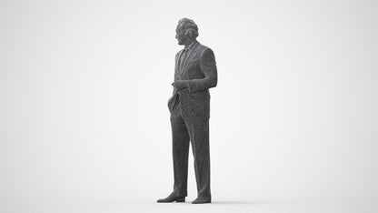 3D scanned man business, photorealistic archviz people for Enscape and SketchUp, square thumbnail
