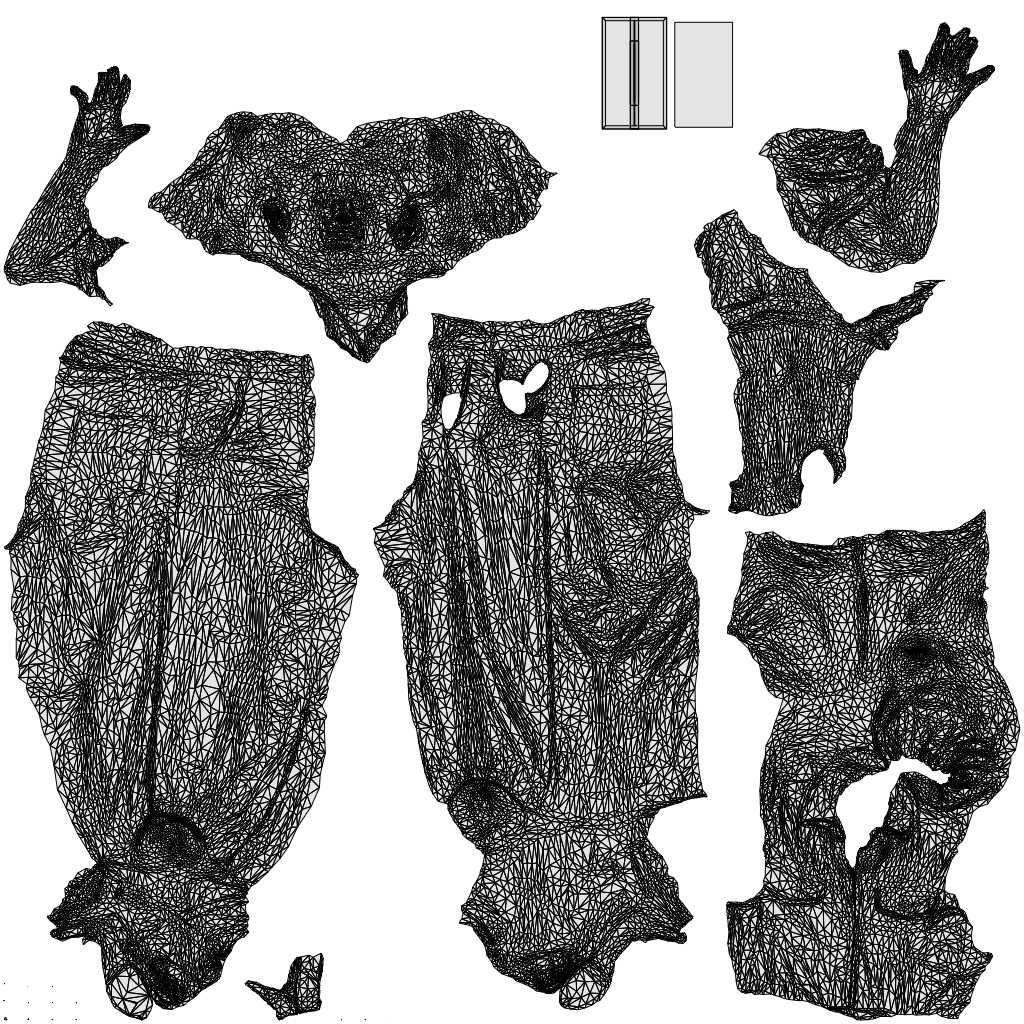 scanned 3D woman formal walking, photogrammetry people for Enscape and V-Ray, wireframe top-down view