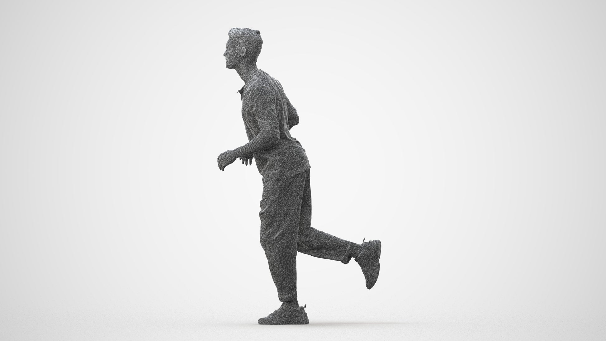 scanned 3D man casual sport, photogrammetry people for Enscape and V-Ray, square thumbnail
