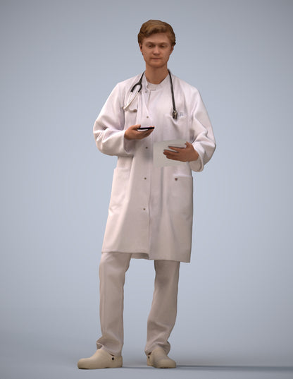 3D human model man medical, photogrammetry scanned person for archviz