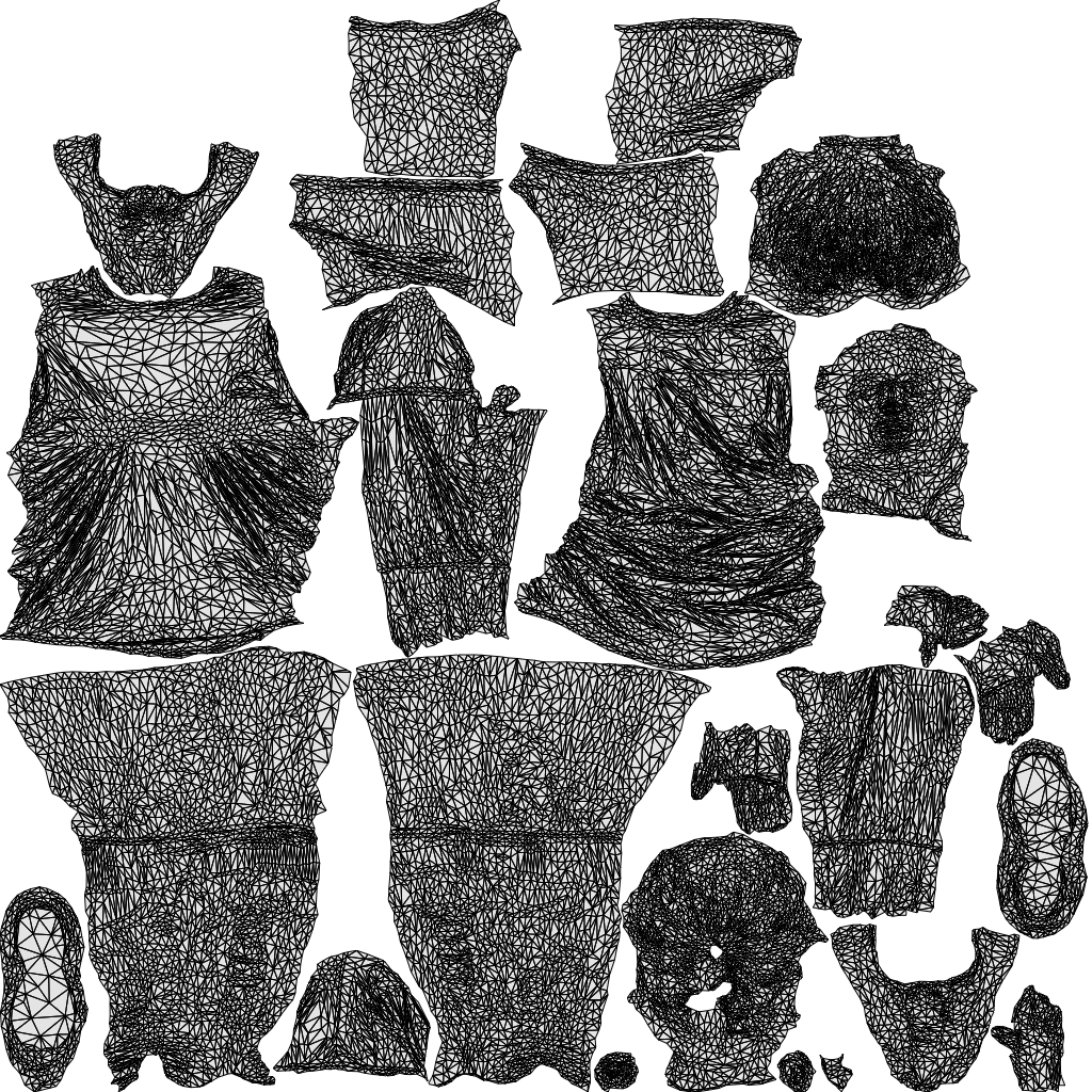 scanned 3D woman sport, photogrammetry people for Enscape and V-Ray, wireframe top-down view