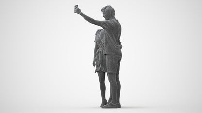 3D scanned woman couple casual, photorealistic archviz people for Enscape and SketchUp, square thumbnail