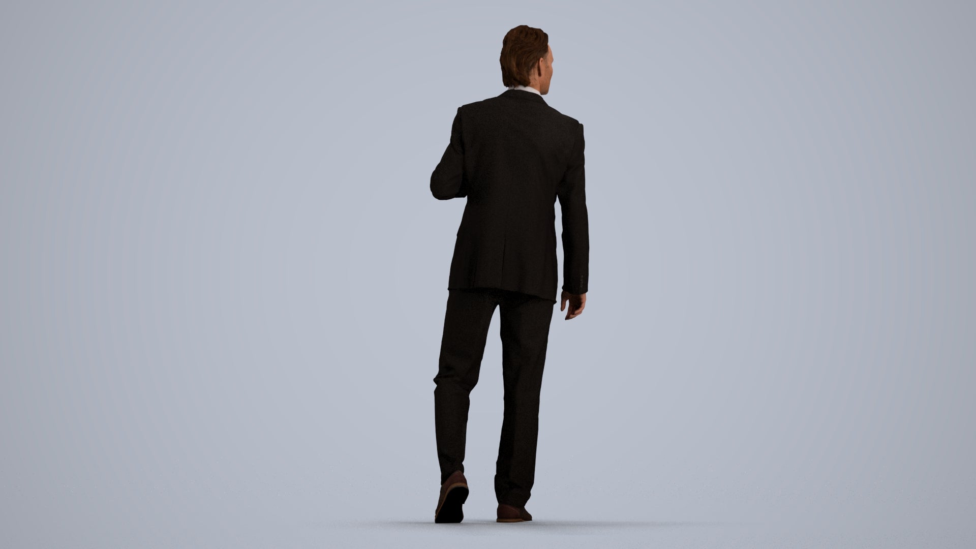scanned 3D man business, photogrammetry people for Enscape and V-Ray, front view render