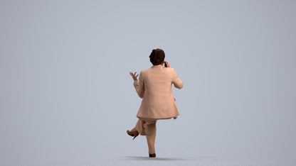 3D scanned woman business, photorealistic archviz people for Enscape and SketchUp, front view render